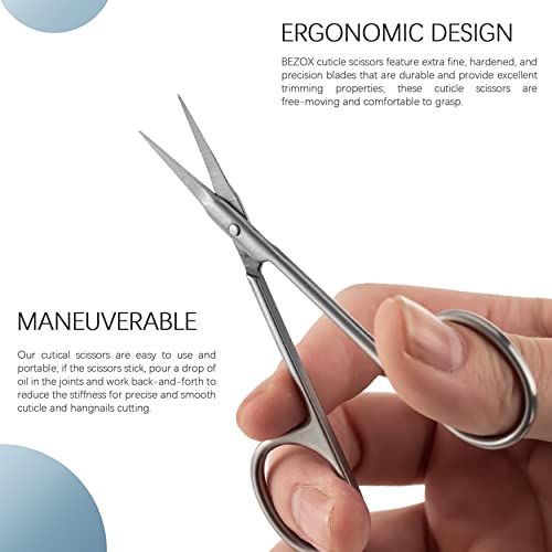 BEZOX Extra Fine Straight Cuticle Scissors, Super Thin Scissors for Cutical C...