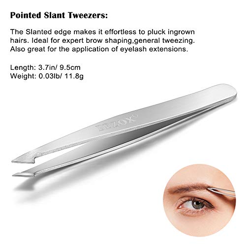 BEZOX Eyelash Extension Tweezers Kit - Professional False Eyelashes Applicato...