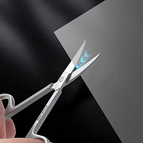 BEZOX Premium Nail Scissors 2PCS,  Professional Curved and Stright Manicure S...