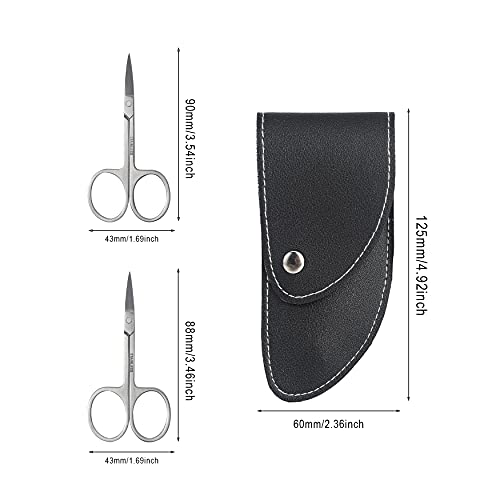 BEZOX Premium Nail Scissors 2PCS,  Professional Curved and Stright Manicure S...