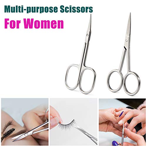 BEZOX Small Scissors 2 PCS Set - Nail Cuticle Scissors/ Manicure Scissors Kit...