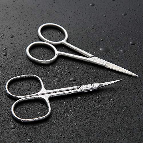 BEZOX Small Scissors 2 PCS Set - Nail Cuticle Scissors/ Manicure Scissors Kit...