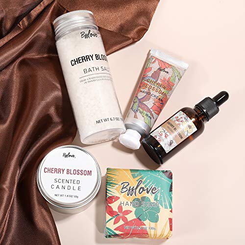 Gifts for Women, Bath and Body Set with Cherry Blossom Scent Spa Gift Set for...