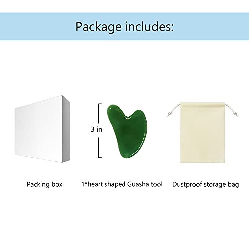 BFS-Dream Gua Sha Tool Nature Jade Gua Sha Stone Massage for Back, Arm, Neck ...
