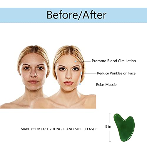 BFS-Dream Gua Sha Tool Nature Jade Gua Sha Stone Massage for Back, Arm, Neck ...