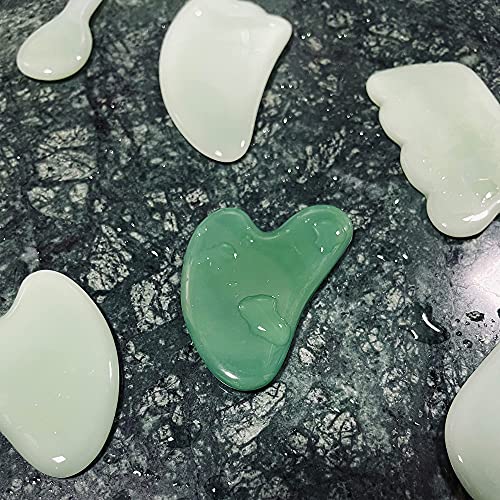 BFS-Dream Gua Sha Tool Nature Jade Gua Sha Stone Massage for Back, Arm, Neck ...