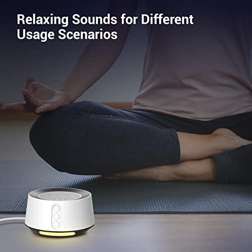 BGOVERSS White Noise Machine with 14 Soothing Sounds and Warm Night Light for...