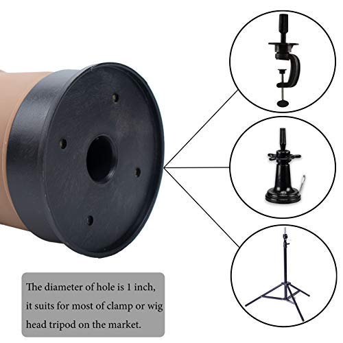 BHD BEAUTY Bald Mannequin Head Brown Female Professional Cosmetology for Wig ...