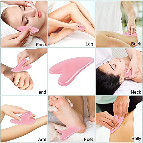 2Pack Gua Sha Facial Tools,Resin Guasha for Face Body Massage SPA Acupuncture...
