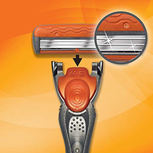 BIC Comfort 3 Hybrid Men's Disposable Razor, 3 Blades, 12 Cartridges and 1 Ha...