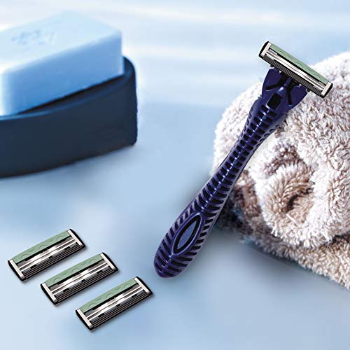 BIC Flex 2 Hybrid Men's Twin Blade Razor, One Handle 10 Cartridges, Set