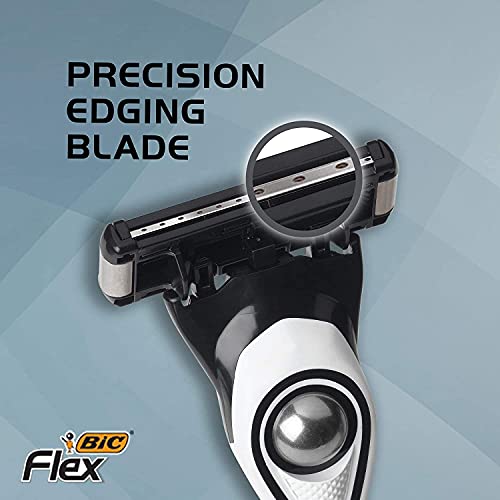 BIC Flex 5 Hybrid Disposable Razors for Men, Sensitive Skin Razor For a Smoot...