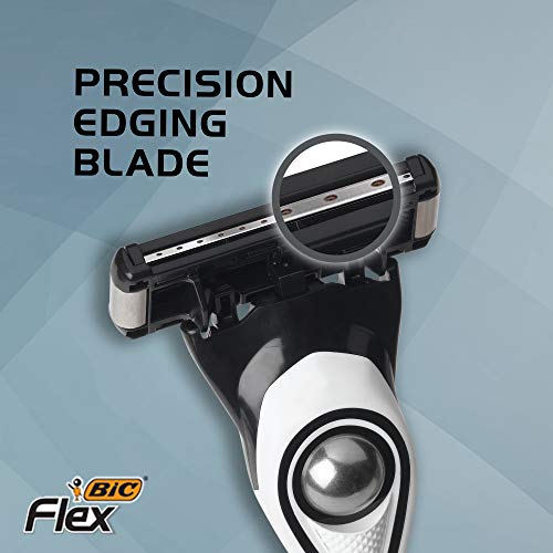 BIC Flex 5 Hybrid Men's 5-Blade Disposable Razor, 1 Handle and 6 Cartridges ,...