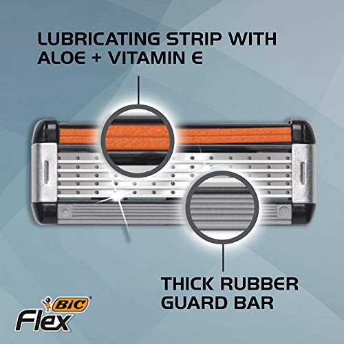 BIC Flex 5 Hybrid Men's 5-Blade Disposable Razor, 1 Handle and 6 Cartridges ,...