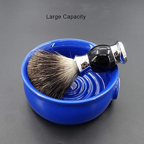 Bicrops Ceramic Shaving Soap Bowl For Men, Non-slip Handle, Wide Mouth, Large...