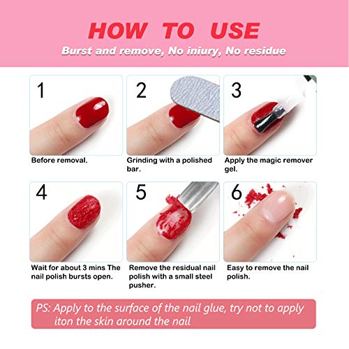 Nail Polish Remover, Gel Soak Off Remover, Gel Polish Remover For Nails In 3-...