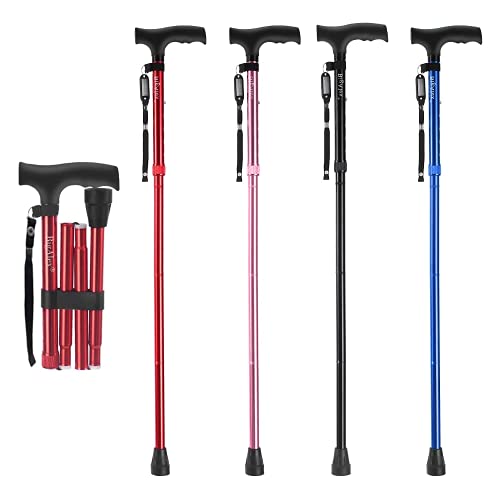 BigAlex Folding Cane,Adjustable Collapsible Cane,Foldable Walking Cane for Me...