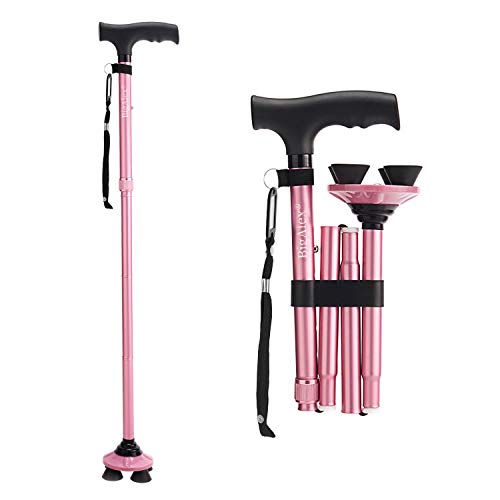 BigAlex Folding Walking Cane Adjustable & Portable Walking Stick,Pivoting Qua...