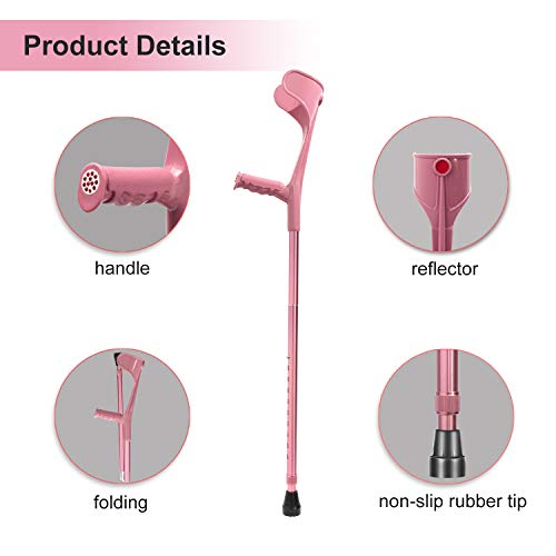 BigAlex Forearm Crutches - Lightweight Arm Crutch - Adjustable, Ergonomic - C...