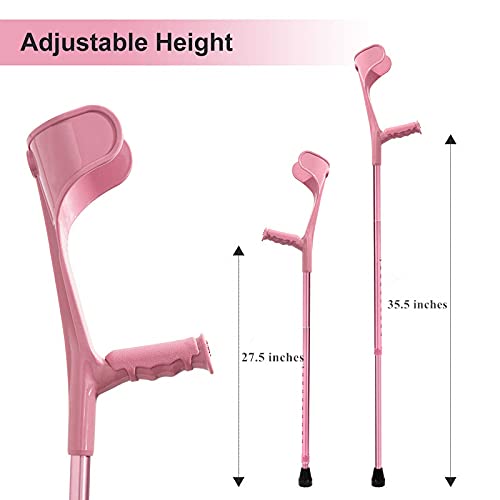 BigAlex Forearm Crutches - Lightweight Arm Crutch - Adjustable, Ergonomic - C...