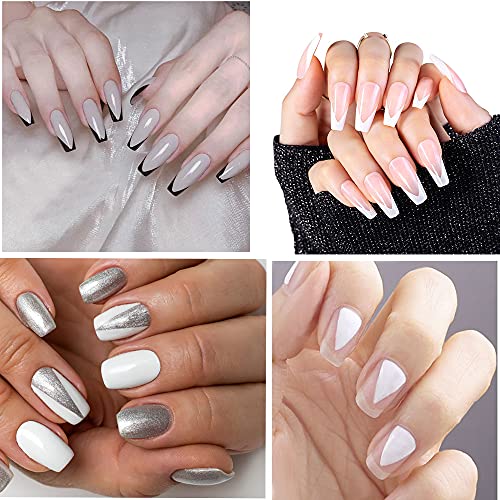 bigboxbox French Cutter for Nails, 3pcs Tip Edge Trimmer Easy Smile Line Acry...