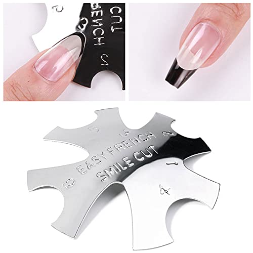 bigboxbox French Cutter for Nails, 3pcs Tip Edge Trimmer Easy Smile Line Acry...
