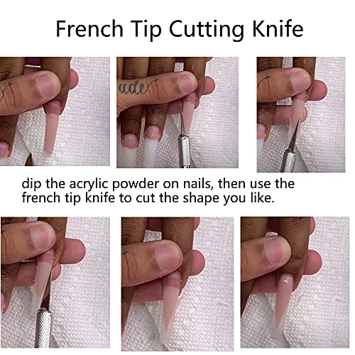 bigboxbox French Cutter for Nails, 3pcs Tip Edge Trimmer Easy Smile Line Acry...