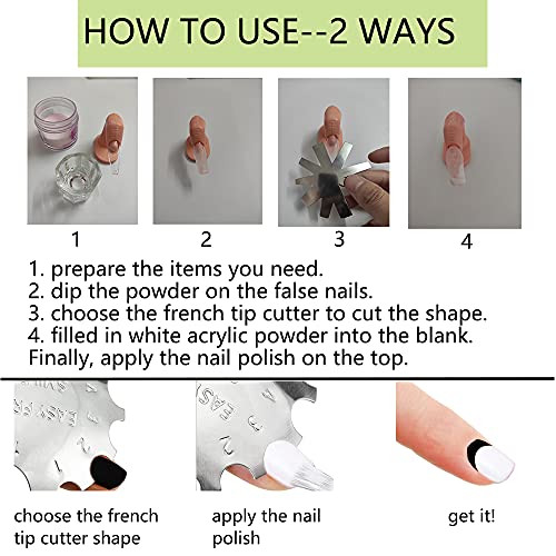 bigboxbox French Cutter for Nails, 3pcs Tip Edge Trimmer Easy Smile Line Acry...