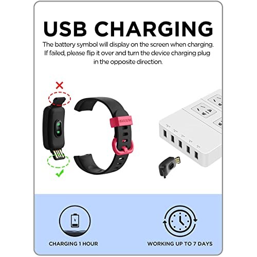 BIGGERFIVE Vigor Kids Fitness Tracker Watch for Girls Boys Ages 5-15, IP68 Wa...