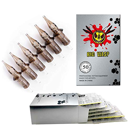 BIGWASP (3rd Gen) 50pcs Assorted Disposable Cartridge Tattoo Needles Round Li...