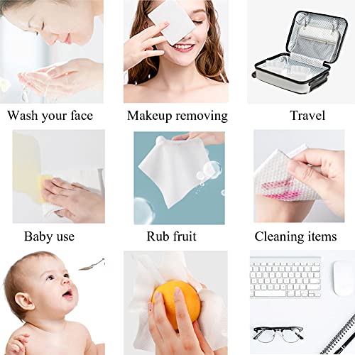100PCS Soft Face Towel Extra Thick Large Disposable Cotton Lint-Free Tissues ...