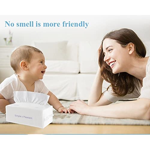 100PCS Soft Face Towel Extra Thick Large Disposable Cotton Lint-Free Tissues ...