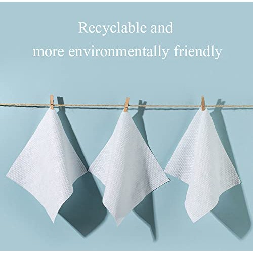 100PCS Soft Face Towel Extra Thick Large Disposable Cotton Lint-Free Tissues ...