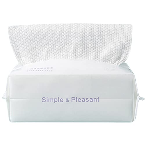 100PCS Soft Face Towel Extra Thick Large Disposable Cotton Lint-Free Tissues ...