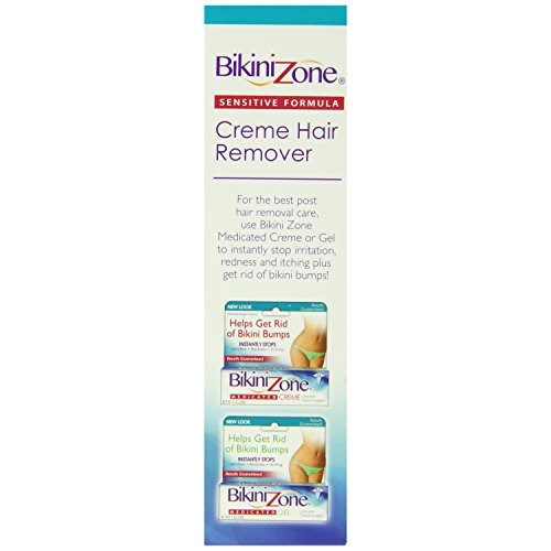 Bikini Zone Bikini Creme Hair Remover - Fast Painless Hair Removing Cream (2 ...