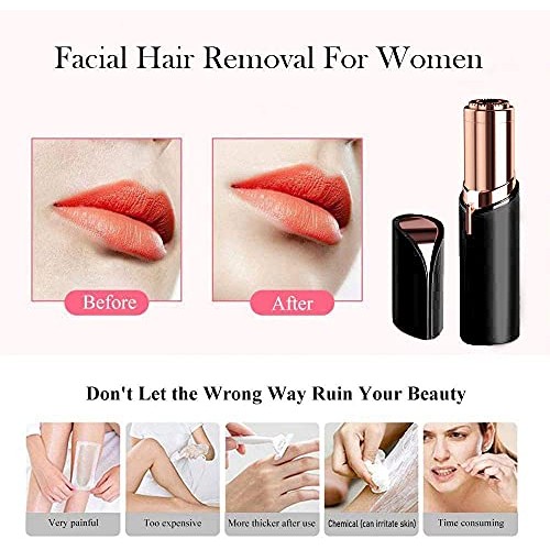 Facial Hair Removal for Women Painless Hair Remover, Waterproof Shaver Razor ...