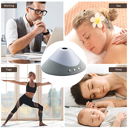 White Noise Machine, Adjustable Brightness Levels Warm Night Light with Remot...