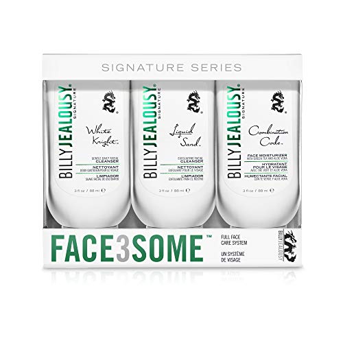 Billy Jealousy Face3Some Mens Face Trio Cleansing Kit With Daily Facial Clean...