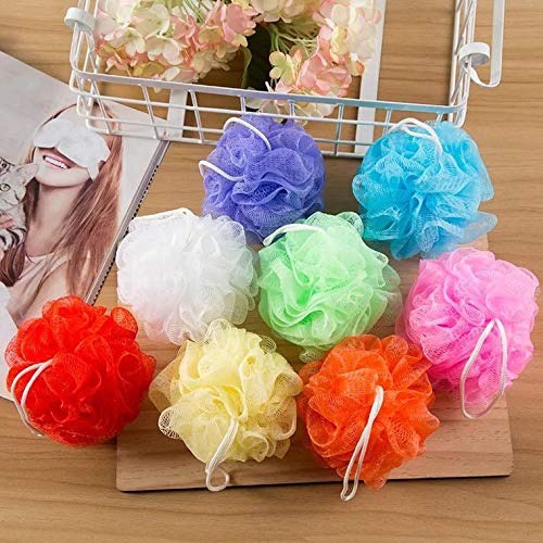 Mesh Loofah Sponges, 8-Pack Small Loofahs for Kids Colorful Sponges Mesh Pouf...