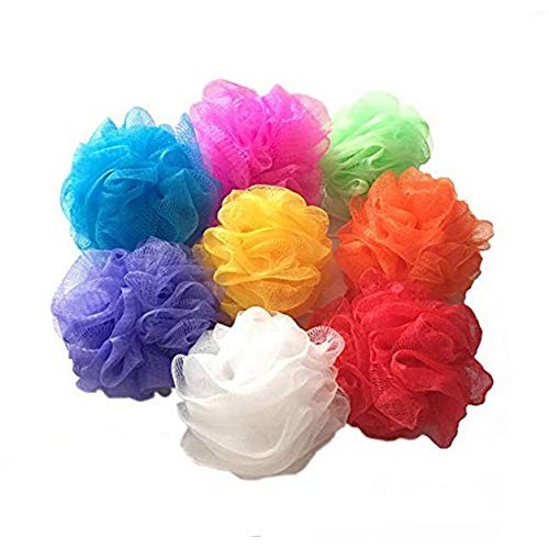 Mesh Loofah Sponges, 8-Pack Small Loofahs for Kids Colorful Sponges Mesh Pouf...