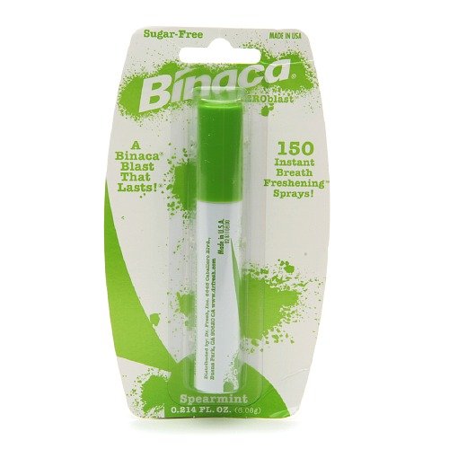 Binaca Aeroblast 150 Breath Spray, Spearmint 0.21 oz (Pack of 3)
