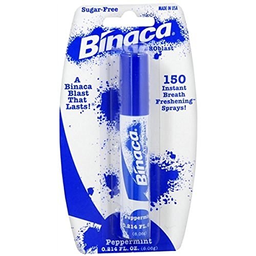 Binaca Aerosol Breath Spray PepperMint 0.20 oz (Pack of 2)