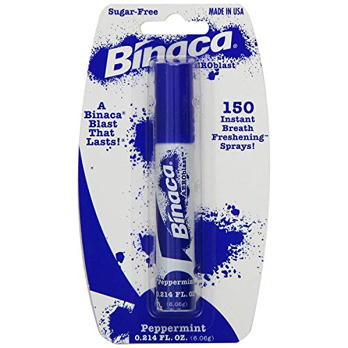 Binaca Aerosol Breath Spray PepperMint 0.20 oz (Pack of 3)