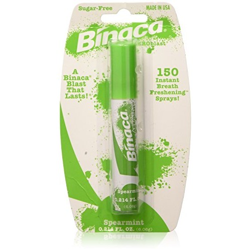 Binaca Aerosol Breath Spray SpearMint, 0.20 Oz, (Pack of 3), 3 Count