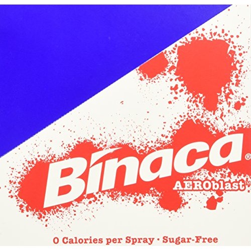 Binaca sugar-free Aeroblast 150 Breath Spray, Spearmint 0.214 oz(pack of 6)