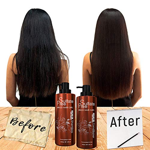 Moroccan Argan Oil Sulfate Free Shampoo and Conditioner Set - Best for Damage...