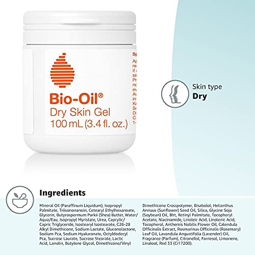 Bio-Oil Dry Skin Gel, Face and Body Moisturizer, Fast Absorbing Hydration, 3....