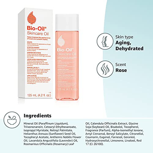 Bio-Oil Skincare Body Oil, Moisturizer for Scars and Stretchmarks, Hydrates S...