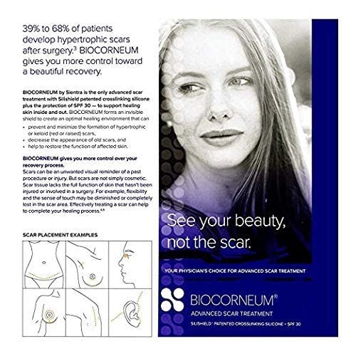 BioCorneum Advanced Scar Treatment Gel with SPF 30 - Silishield Patented Cros...