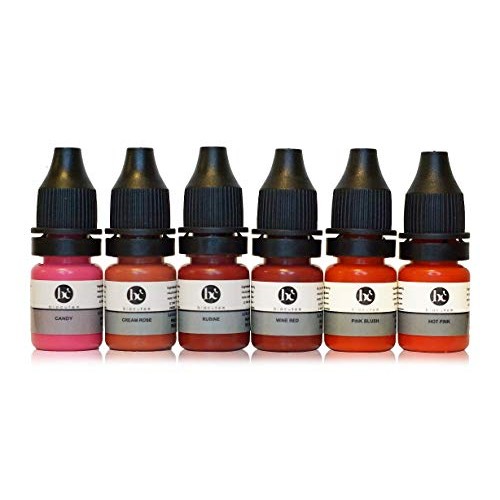 Permanent Make-up Pigment, LIPS Ink Color Set for PMU lips, Professional Medi...